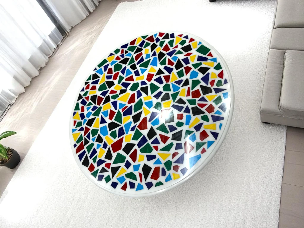 Patio Round Marble Table for Outdoor Decor